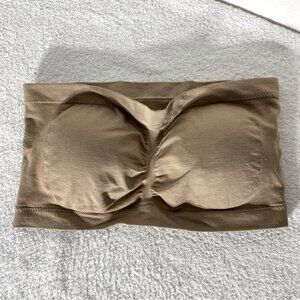 5/$25 Majora Essential Tan Bandeau Bra One Size